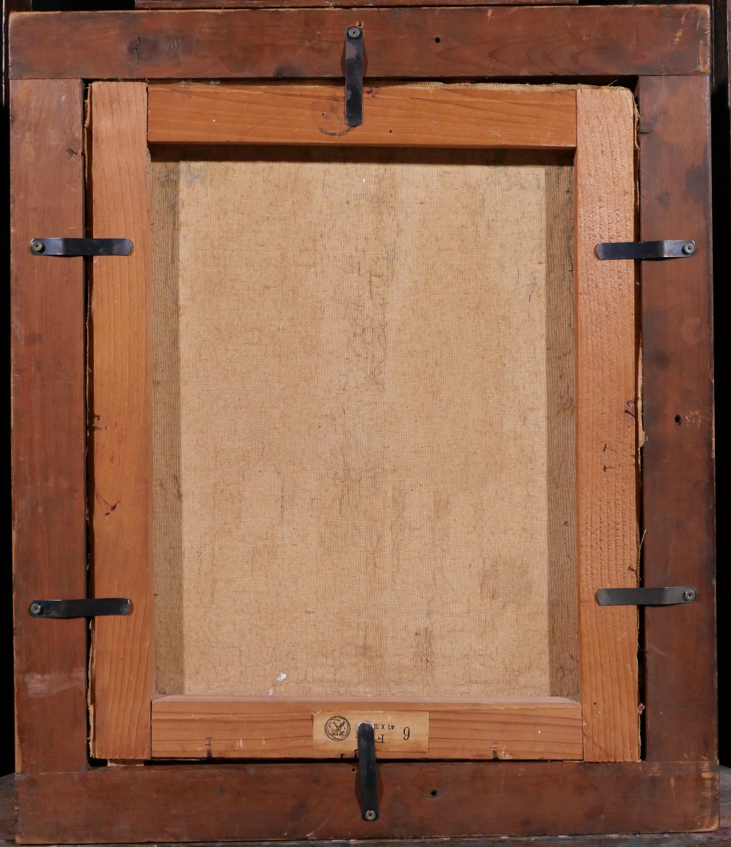 Charles Liebert, Bormes-les-mimosas, The Saint-françois Chapel, Landscape 1910-20 Painting Var-photo-5