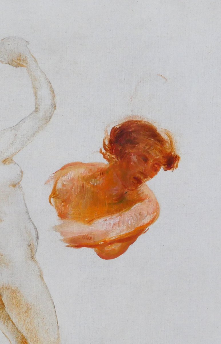 Gaston La Touche 1854-1913 Etudes de 3 femmes nues, tableau, vers 1900 impressionnisme-photo-3