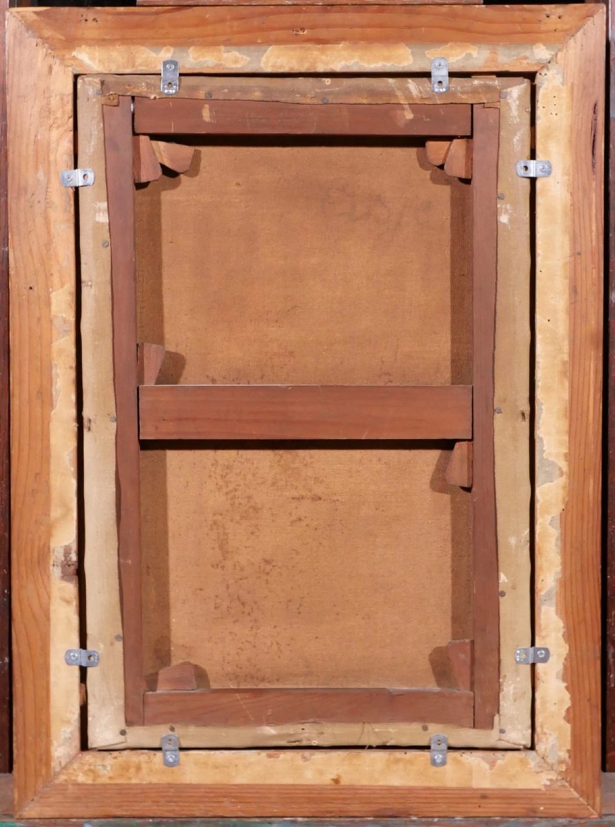 Aloïs BOUDRY 1851-1938 Portrait d'enfant au bateau, tableau, vers 1900 maquette impressionnisme-photo-4