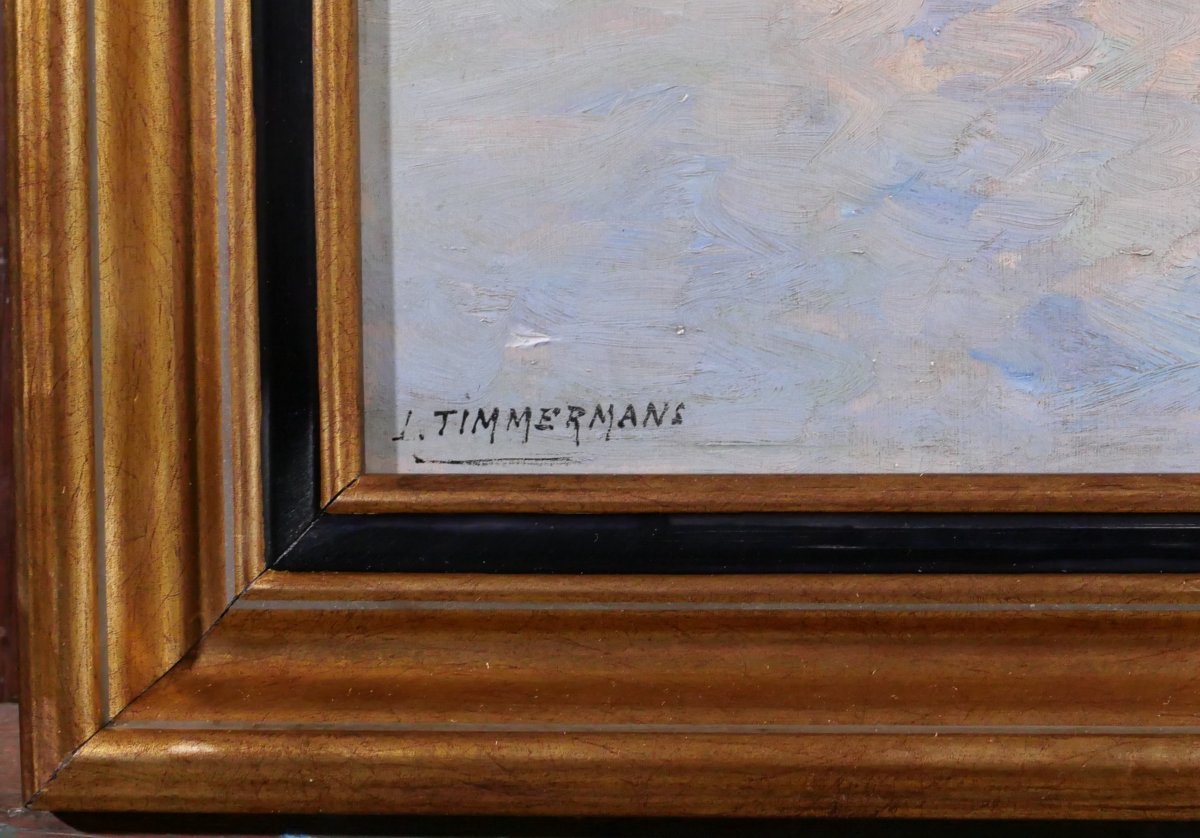 Louis Timmermans 1846-1910 Saint-malo, Brittany, The Solidor Tower, Painting C. 1900 Seascape -photo-5