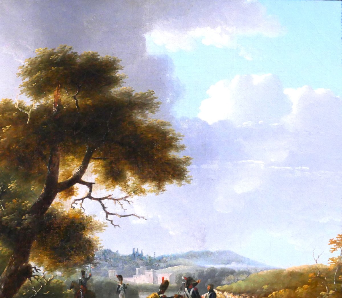 Swebach-Desfontaines (att. à) 1769-1823 Soldats de Napoléon dans un paysage, tableau militaria-photo-2