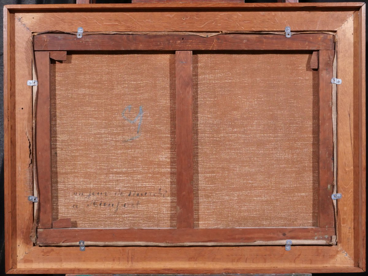 Jules Cran 1876-1926 Market Day In Nieuport, Belgium, Painting, 1906 Impressionism-photo-6