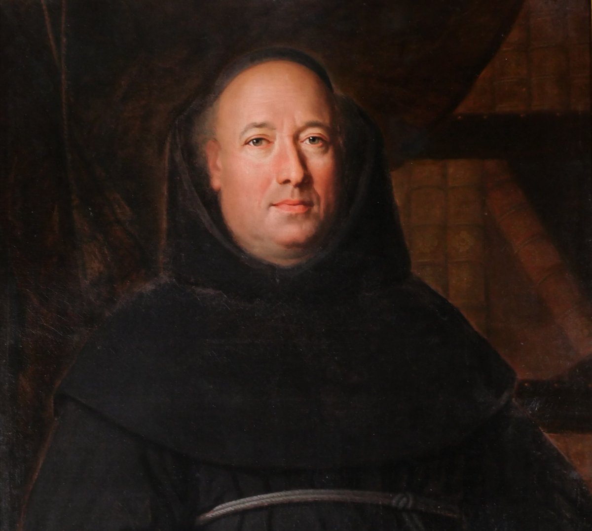 French School, Late 17th Century, Portrait Of A Benedictine Abbot, Painting Circa 1680-1700, Male Religious Figure-photo-3
