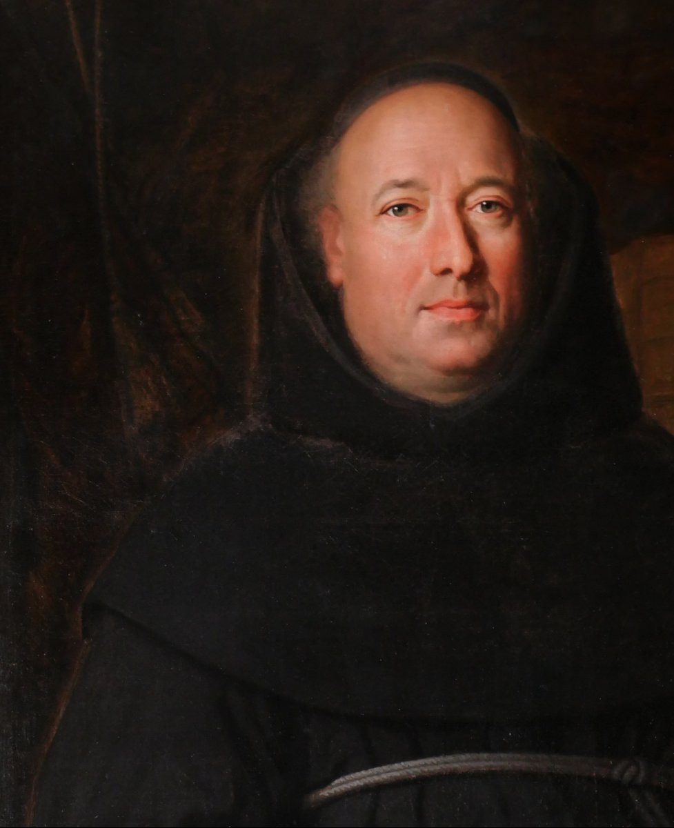 French School, Late 17th Century, Portrait Of A Benedictine Abbot, Painting Circa 1680-1700, Male Religious Figure-photo-1