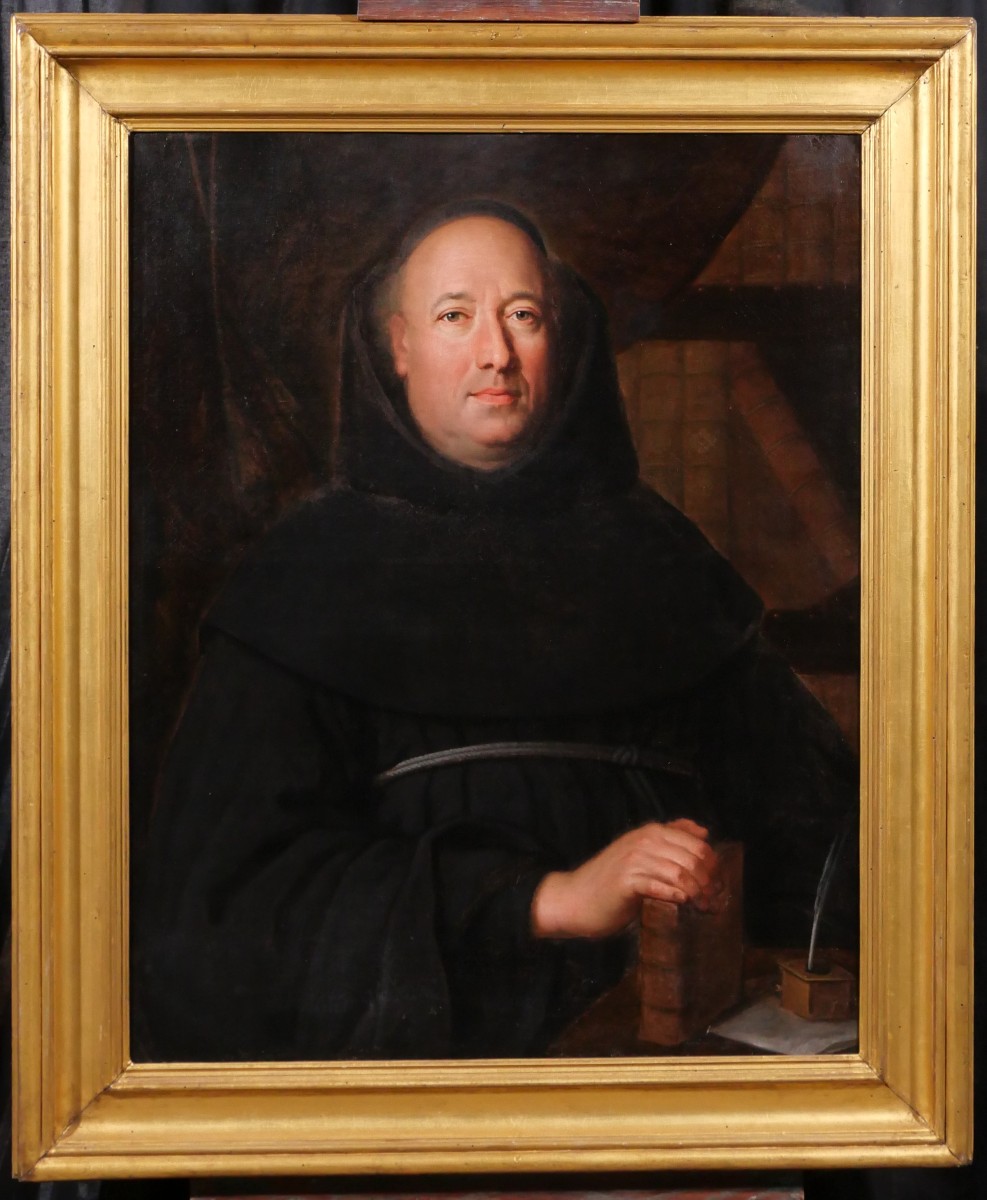 French School, Late 17th Century, Portrait Of A Benedictine Abbot, Painting Circa 1680-1700, Male Religious Figure