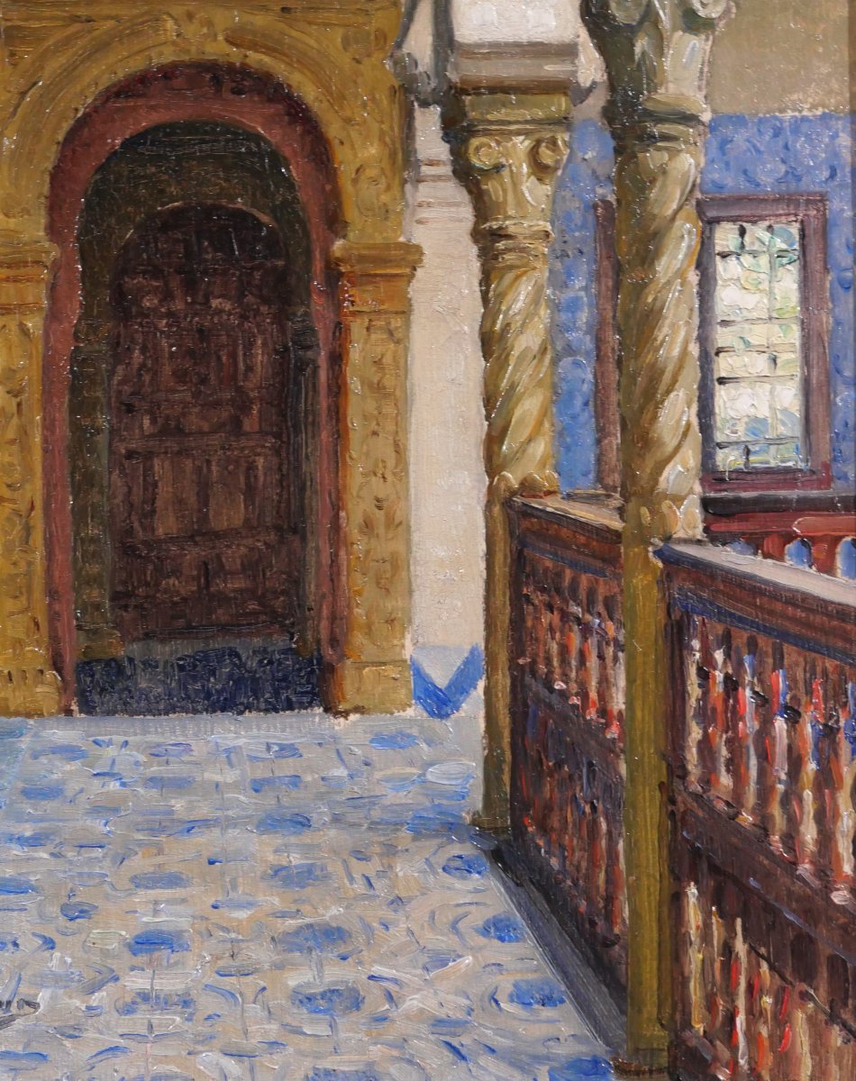 Marius Reynaud 1860-1935 Algérie, Alger, vue de la villa Abd-el-Tif, tableau, 1910-20-photo-3