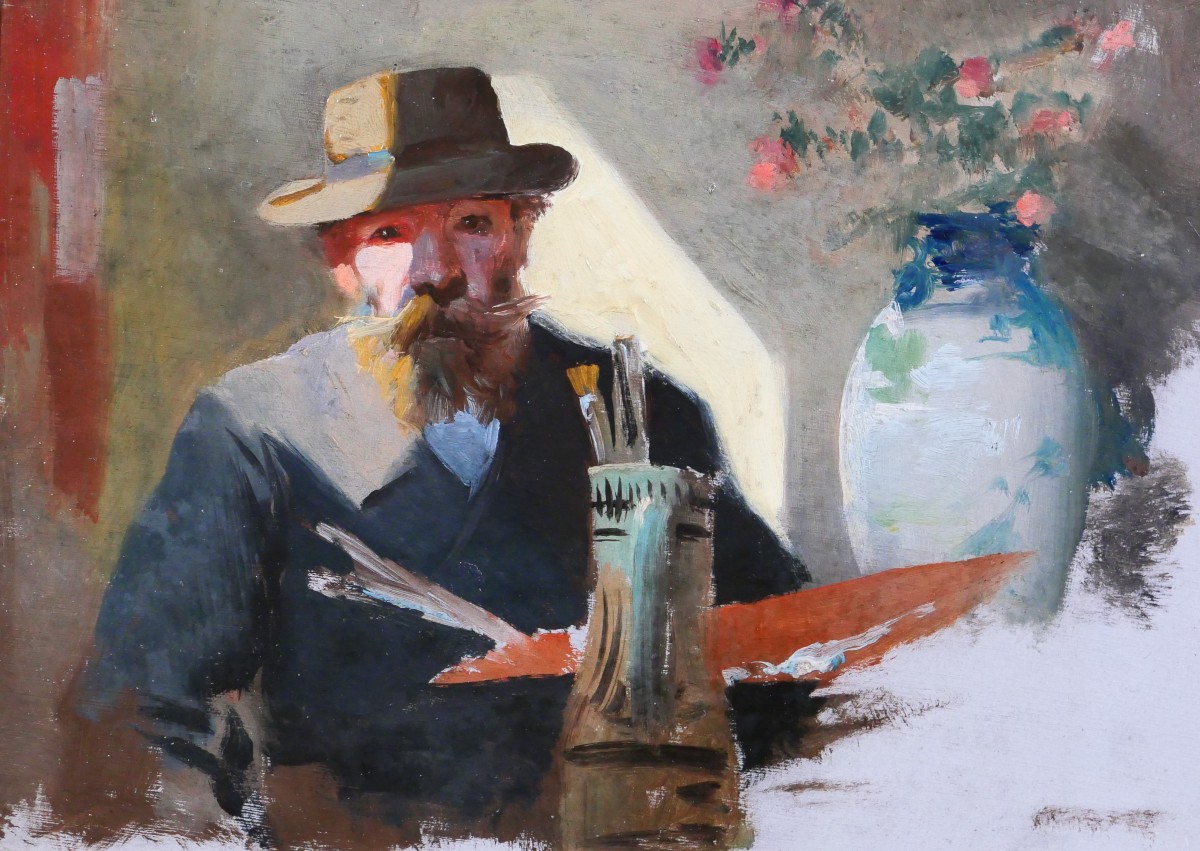 Impressionist School, 1896, Self-portrait Of A Painter, Painting, Impressionist Portrait