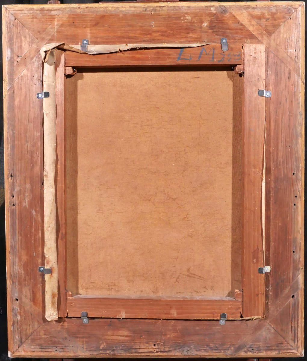 Friedrich Heyser 1857-1921 Portrait Of A Young Girl With A Dog, Painting, 1886, Dog Child-photo-7