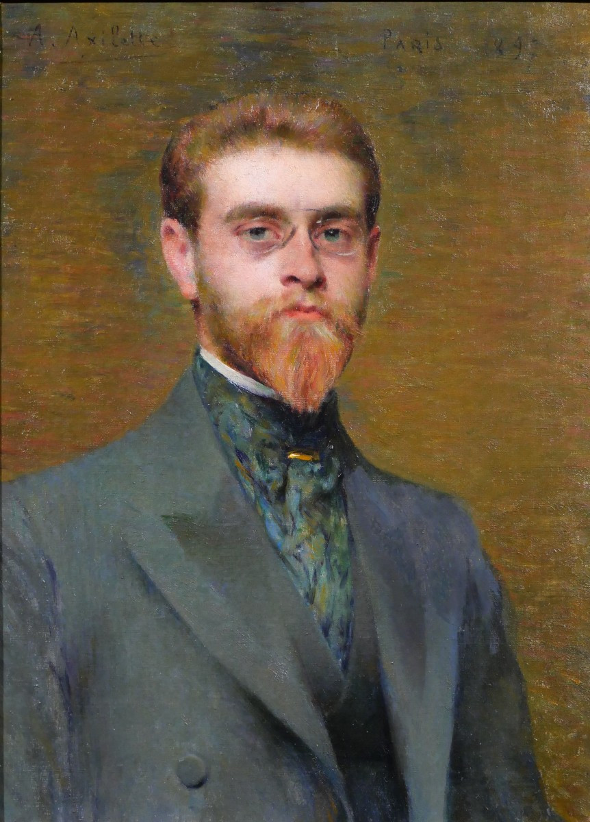 Alexis Axilette 1860-1931 Portrait Of A Bearded Man, Painting 1897 Impressionism