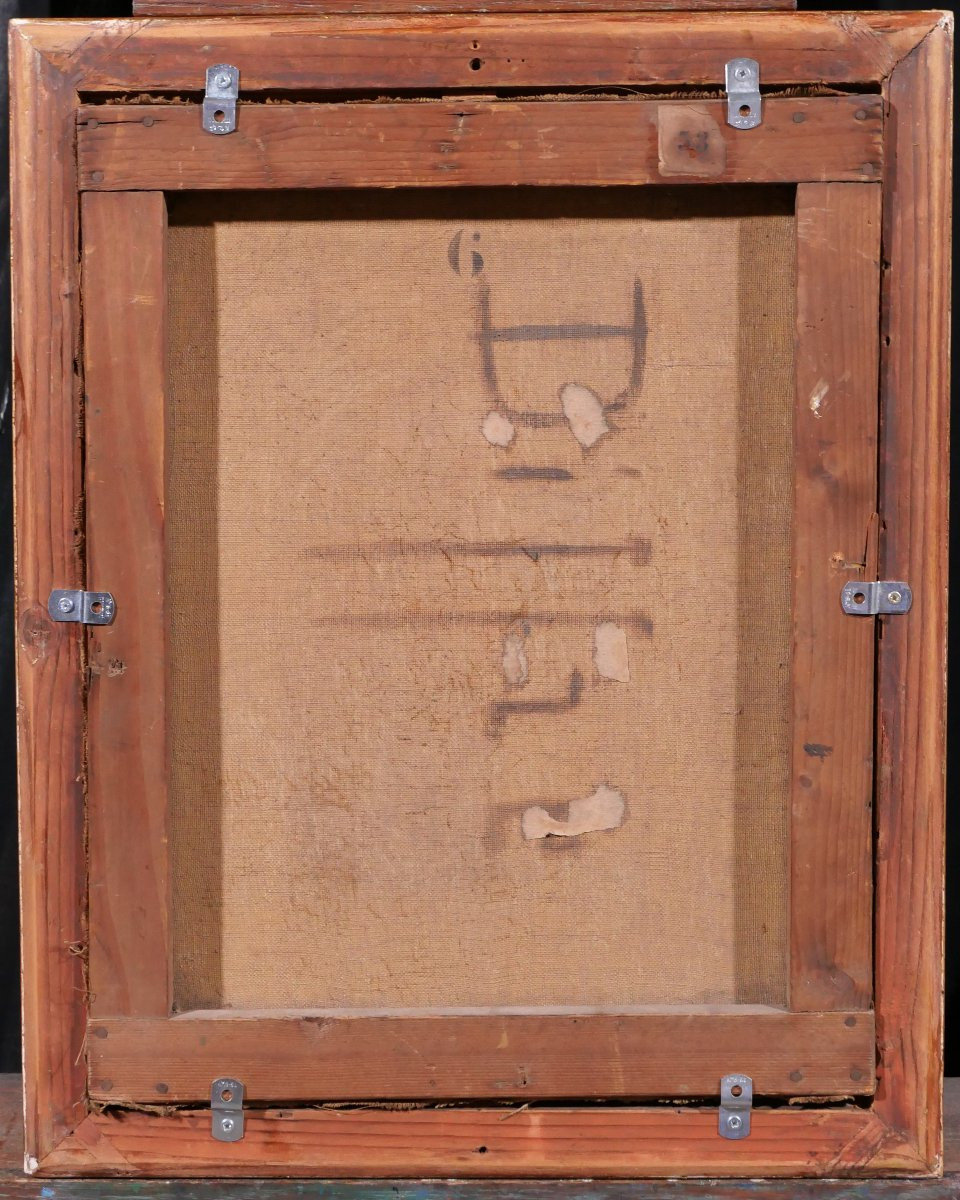 Jean DIFFRE 1864-1921 L'invention du dessin, tableau, vers 1880-85 Toulouse homme femme-photo-5