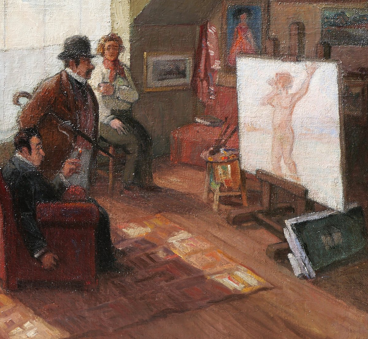 Pierre Germy, 20th Century, The Philistines, Painting, 1935, Interior, Artist's Interior, Germinet-photo-3