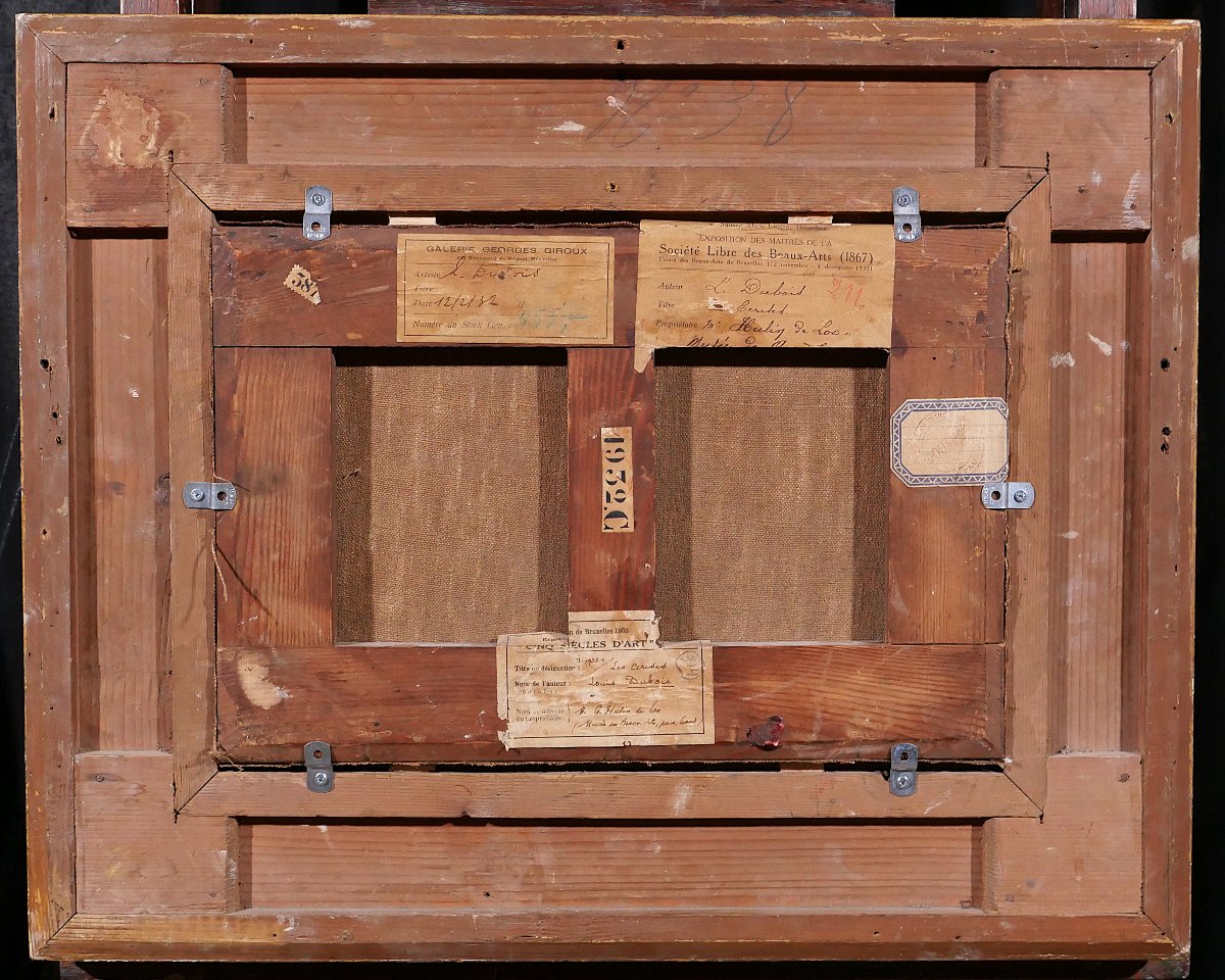 Louis Dubois 1830-1880 Still Life With Cherries, Painting, Circa 1870, Formerly In The Hulin De Loo Collection-photo-5