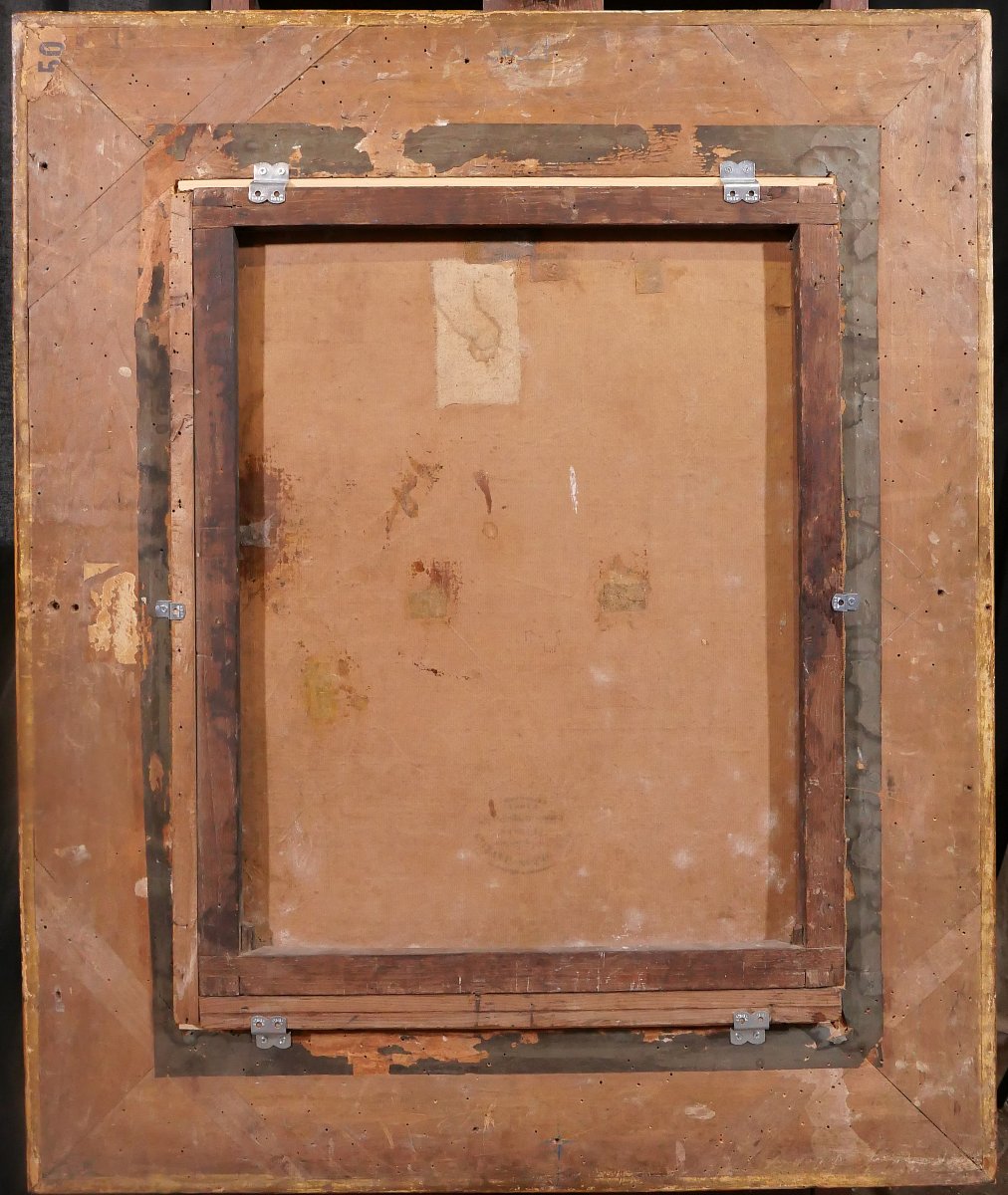 Jules Salles 1814-1900 The Beautiful Italian Woman, Portrait Of A Woman, Painting, Italy, 1846 Romanticism-photo-6