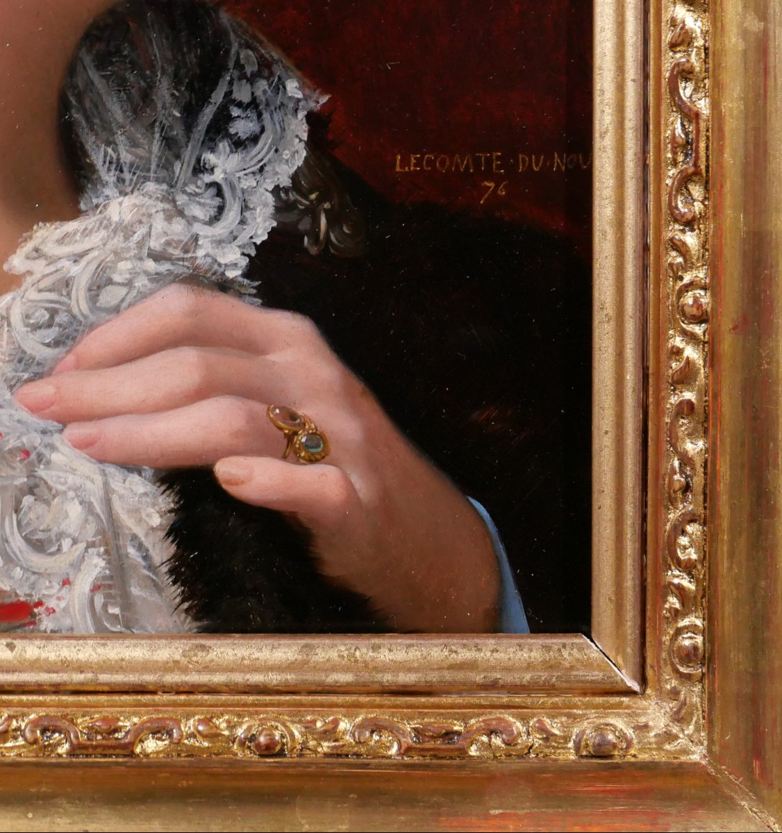 Jean Jules Antoine Lecomte Du Noüy 1842-1923 Portrait Of A Woman, Painting, 1876 Impressionism-photo-5