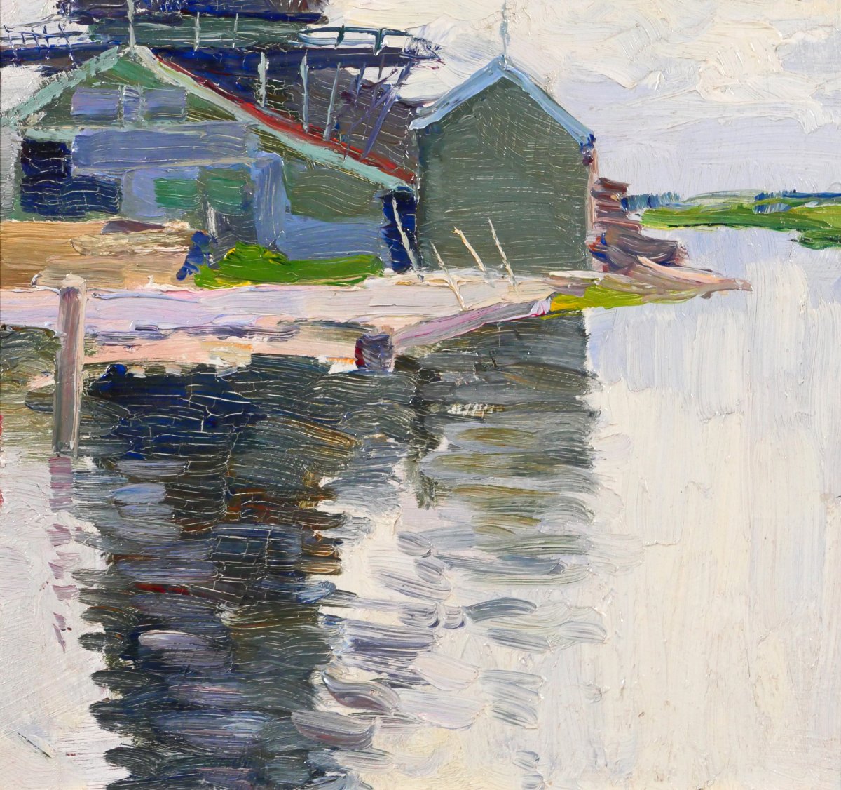 Georges BUYSSE 1864-1916 Moulin en Belgique, tableau, 1888 impressionnisme Art Nouveau paysage-photo-4