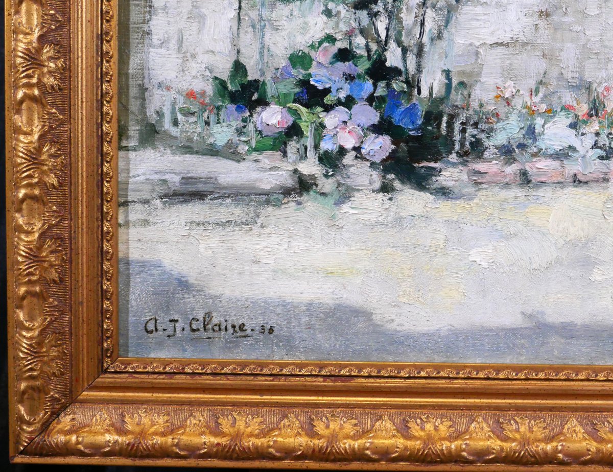 Aujuste-Jean Claire 1881-1970 Le peintre au jardin, tableau, Orne Saint-Céneri-le-Gérei paysage-photo-5