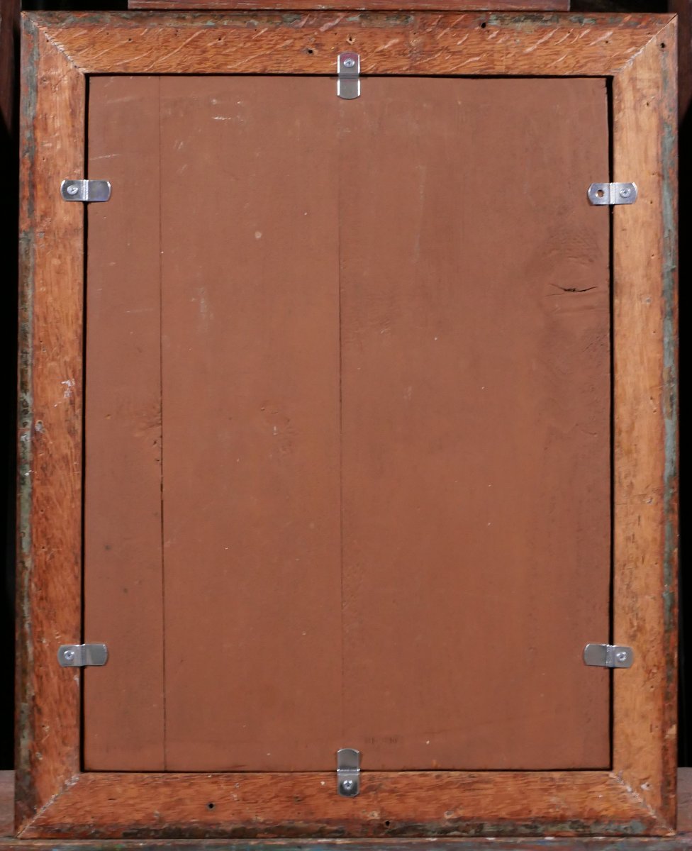 Ecole du 19e Portrait d'homme barbu de profil, tableau masculin-photo-3