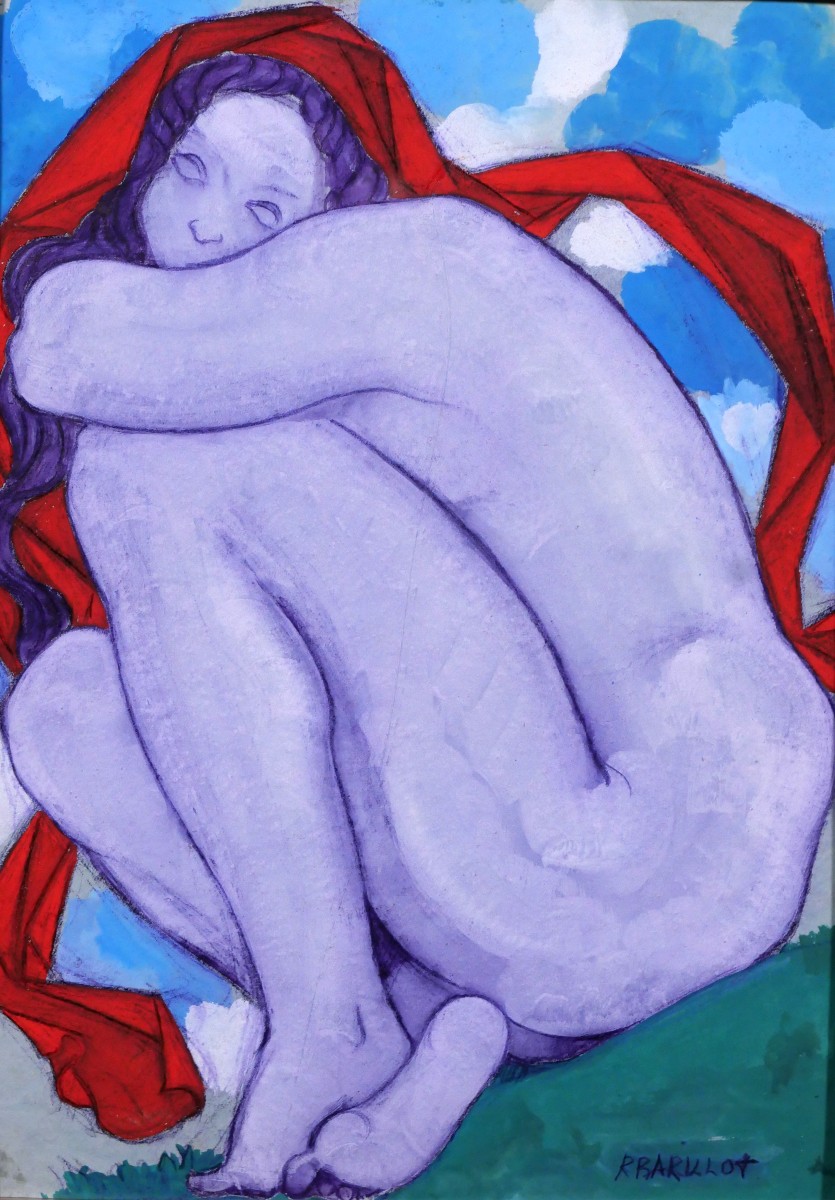 Robert BARILLOT 1921-2001 Femme nue, dessin, vers 1940-50 Valenciennes Nord tableau sculpture