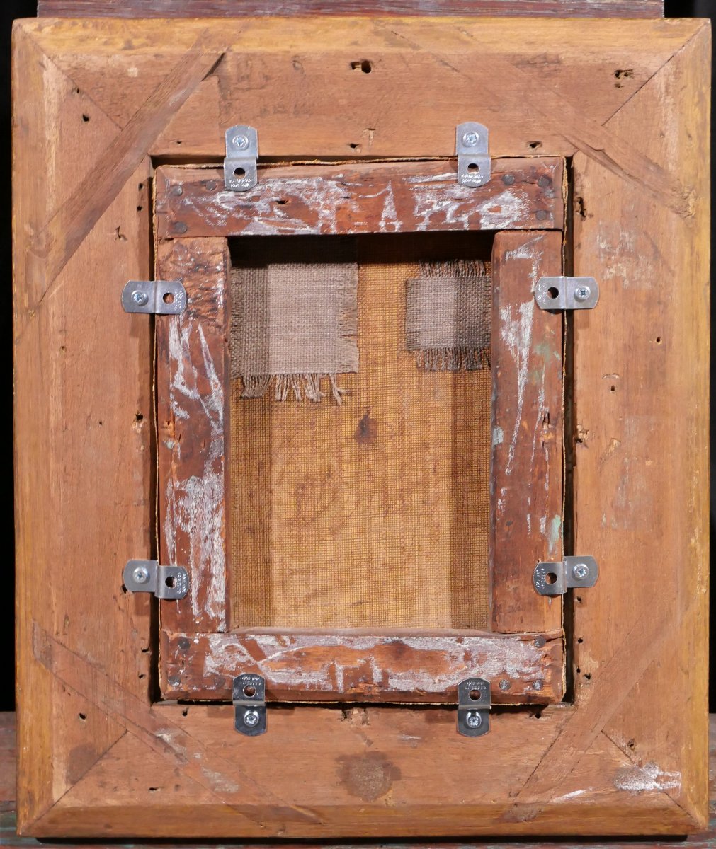 Jean-Baptiste BERLOT 1775-1840 Italie, oratoire dans une ruine antique, tableau, paysage-photo-3