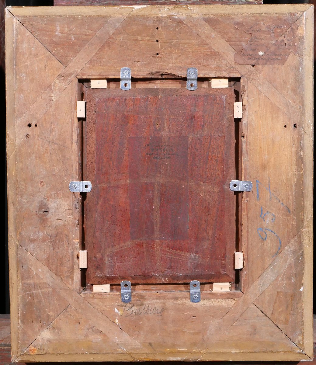 A M Guillemin 1817-1880 Pyrenees, Woman Breathing A Flower In The Mountains, Landscape Painting-photo-6