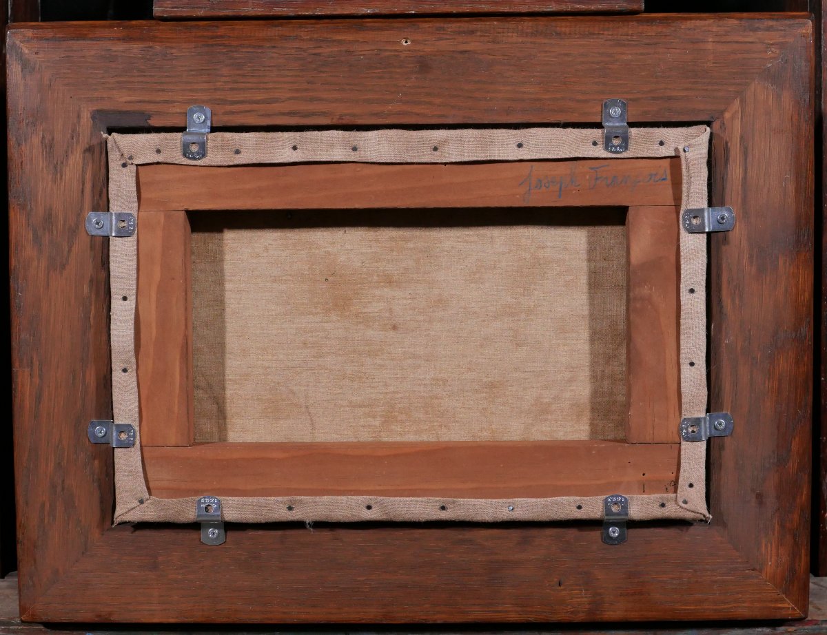 Joseph-charles François 1851-1940 Landscape With Trees, Twilight, Painting, Barbizon, Belgium-photo-5