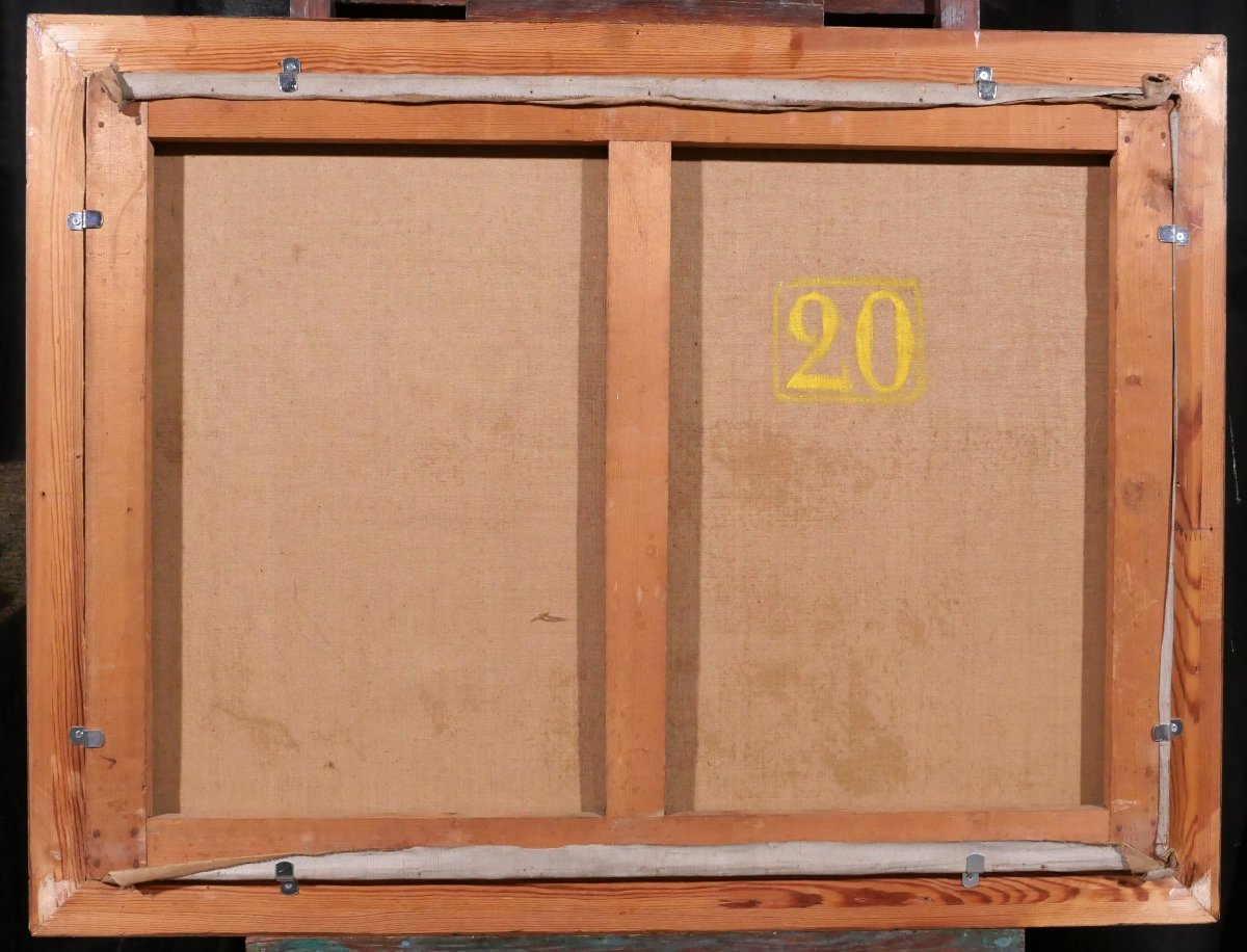 Henri-victor Delavelle 1868-1919 Eze, Landscape With Trees, Painting, Circa 1900, Nice, Sea-photo-6