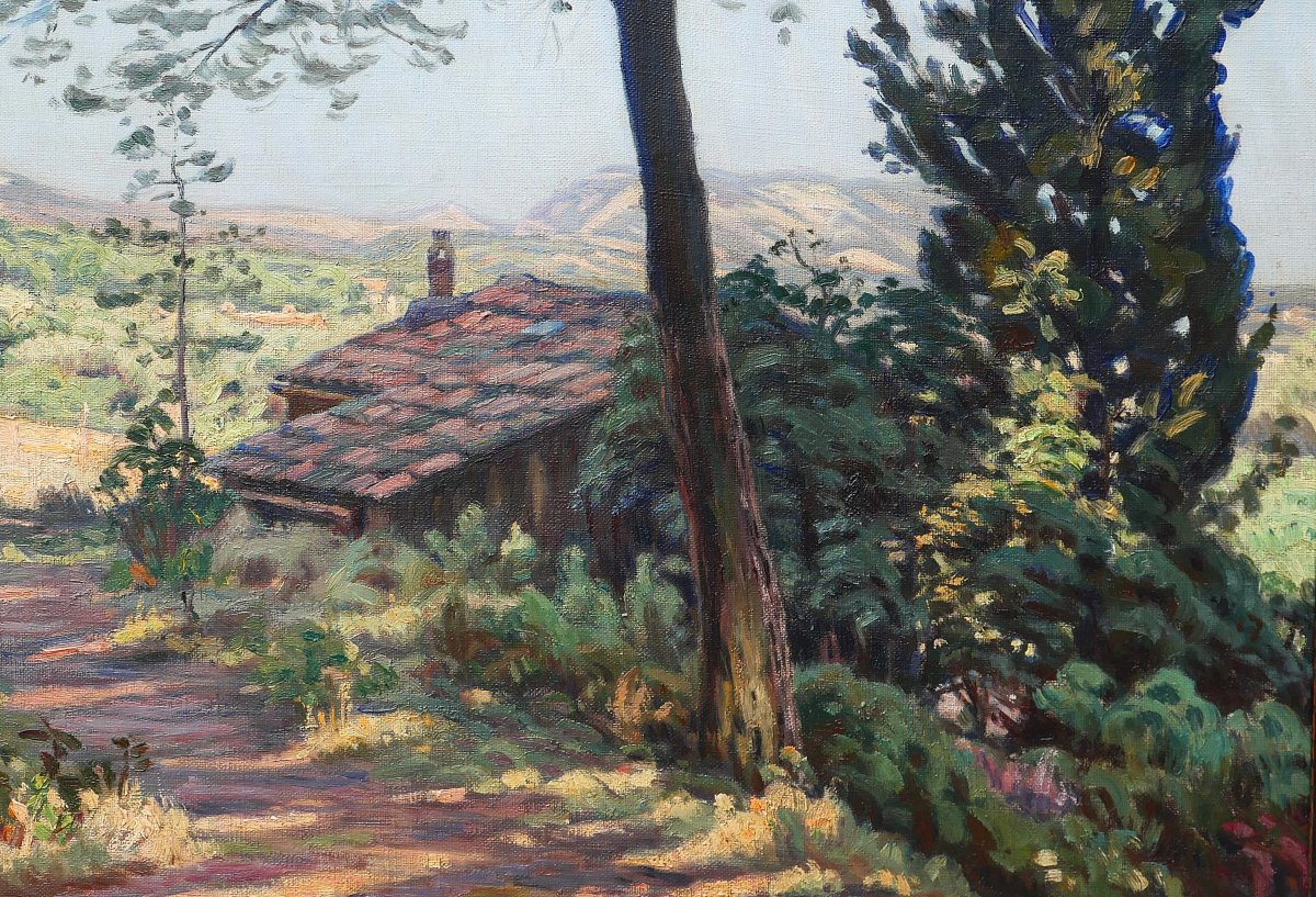 Charles Guilloux 1866-1946 Landscape Of Provence, Painting, Circa 1910-15 Impressionism-photo-3