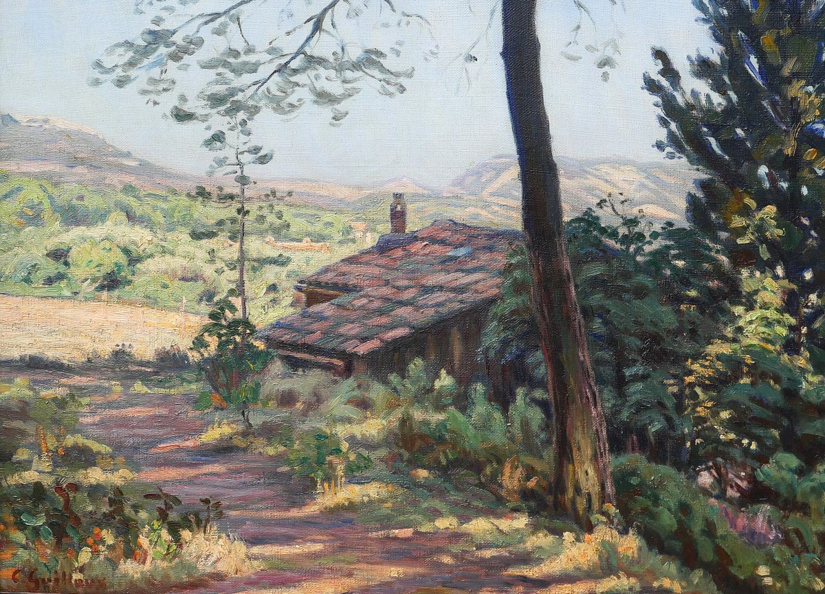Charles Guilloux 1866-1946 Landscape Of Provence, Painting, Circa 1910-15 Impressionism-photo-4