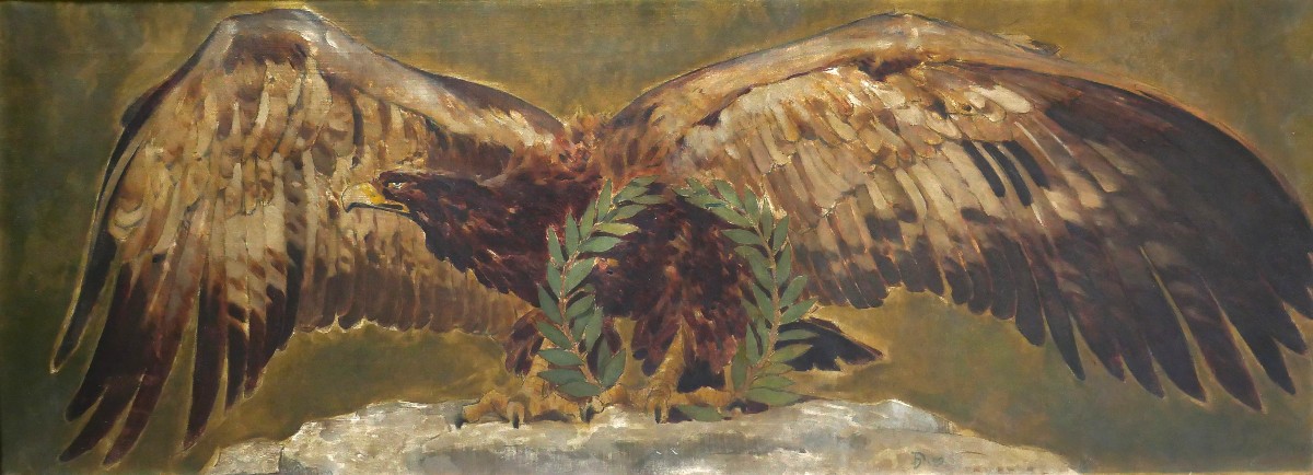 Henri Deluermoz 1876-1943 Imperial Eagle, Painting, 1909, Empire, Napoleon, Animals, Bird