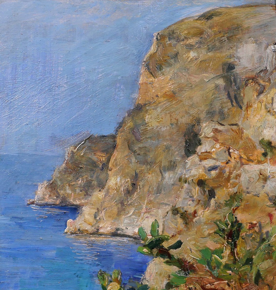 Fritz GLARNER 1899-1972 Italie, Capri, paysage de bord de mer, tableau, 1921 Napoli-photo-3