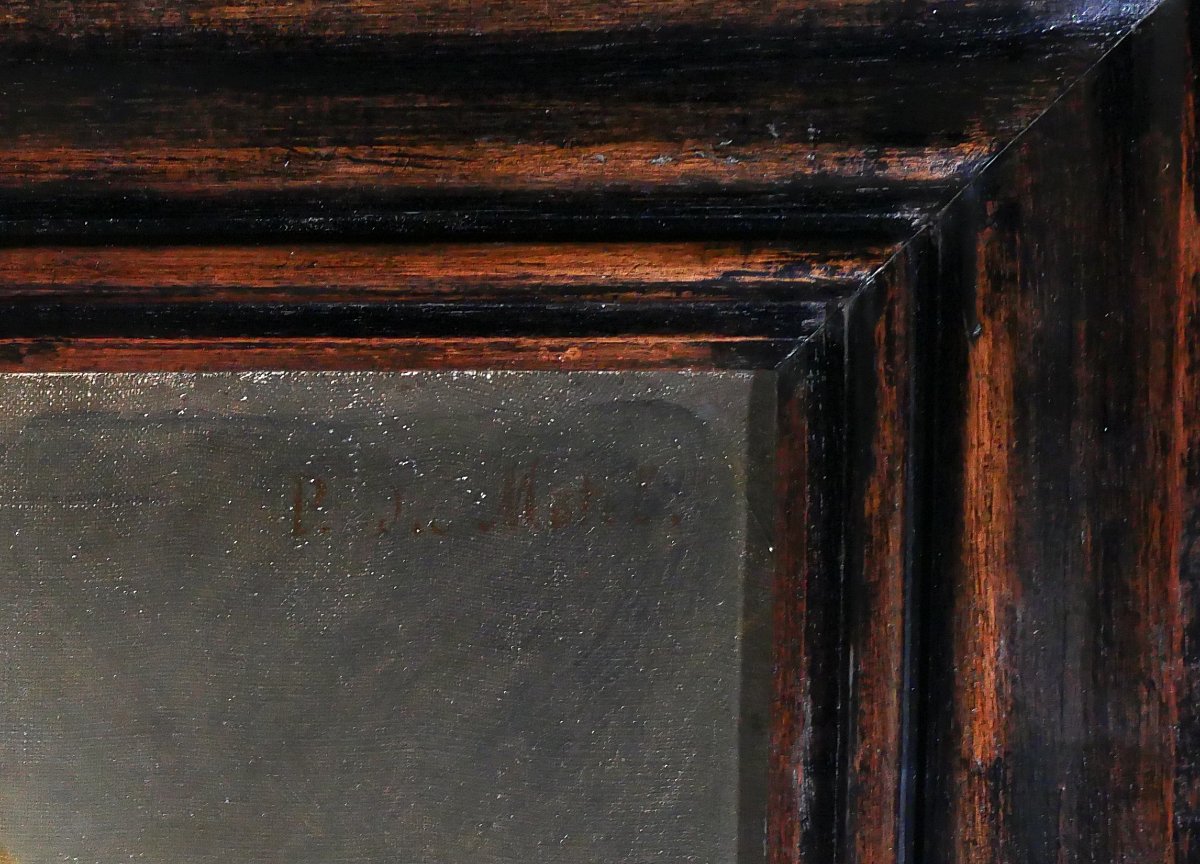 Charles Poterin Du Motel 1815-1882 Portrait Of A Bearded Man, Painting, Circa 1850 Romanticism-photo-6