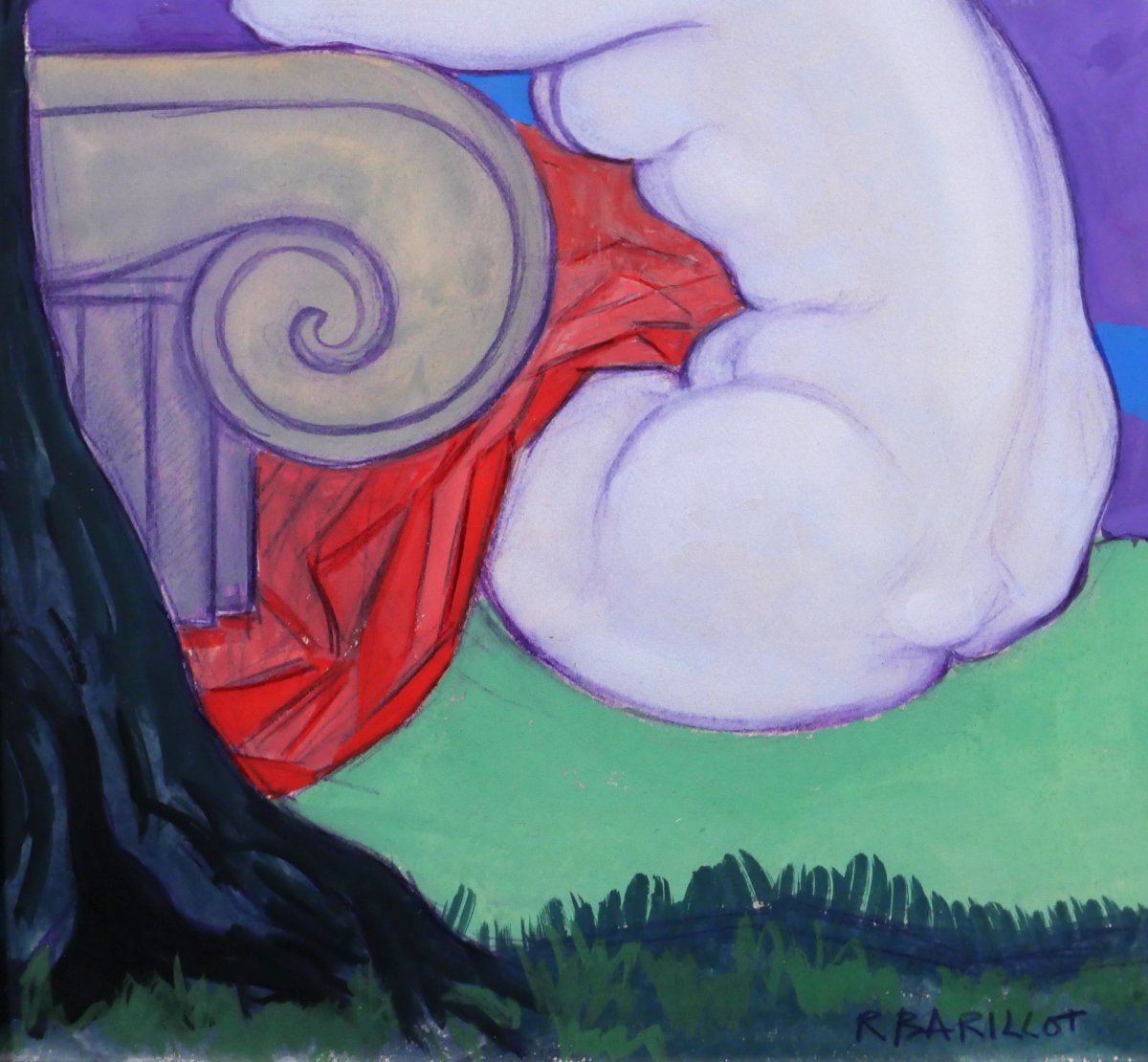 Robert Barillot 1921-2001 Nude Woman, Drawing 1940-50 Valenciennes Painting Sculpture Architecture-photo-4