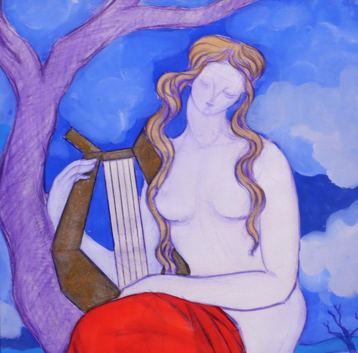 Robert Barillot 1921-2001 Nude Woman, Drawing 1940-50 Valenciennes Nord Painting Sculpture Music-photo-3