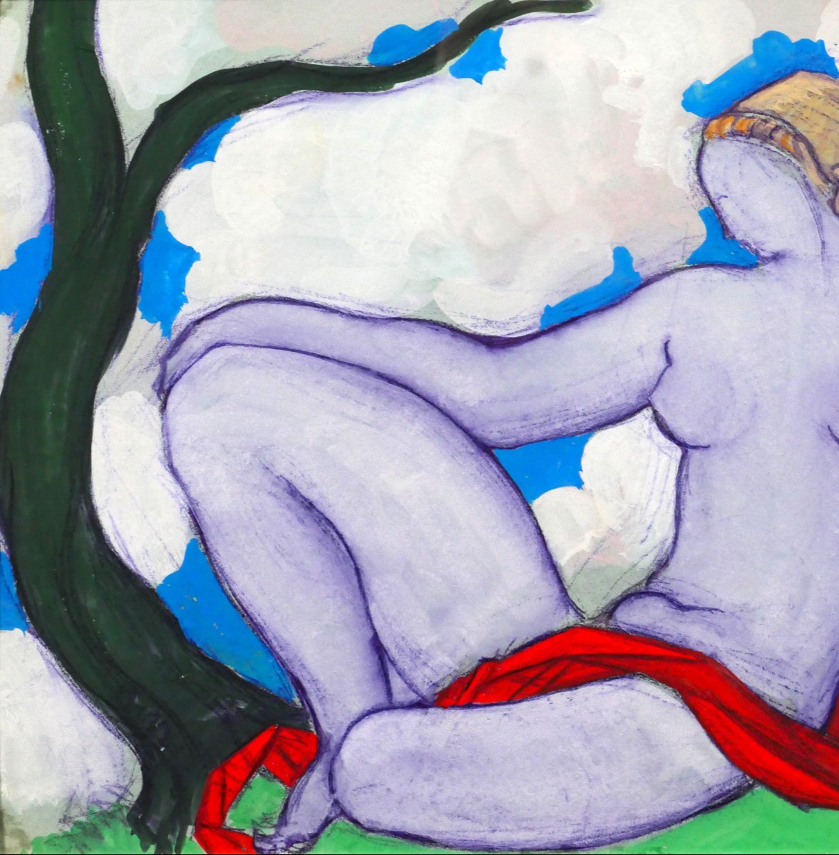 Robert Barillot 1921-2001 Nude Woman, Drawing, Circa 1940-50 Valenciennes Nord Painting Sculpture -photo-3