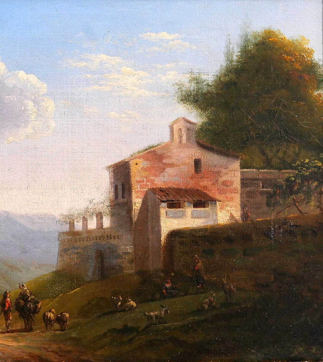 Louis-Auguste LAPITO 1803-1874 Paysage d'Italie, tableau vers 1825-30 romantisme Bertin-photo-4