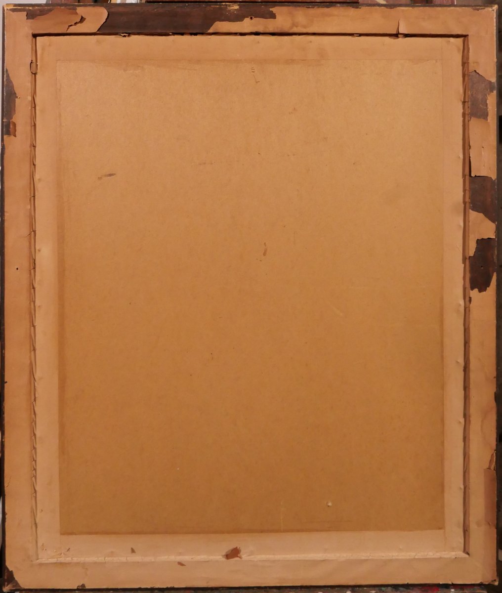 Ecole française 1840-50 Bouquet de fleurs, grand dessin, tapisserie nature morte-photo-5