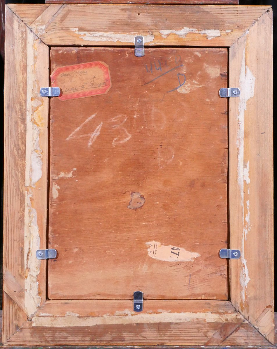 Omer Coppens 1864-1926 Brugge, Dock At The Old Tavern, Painting, C. 1900 Belgium Landscape-photo-6