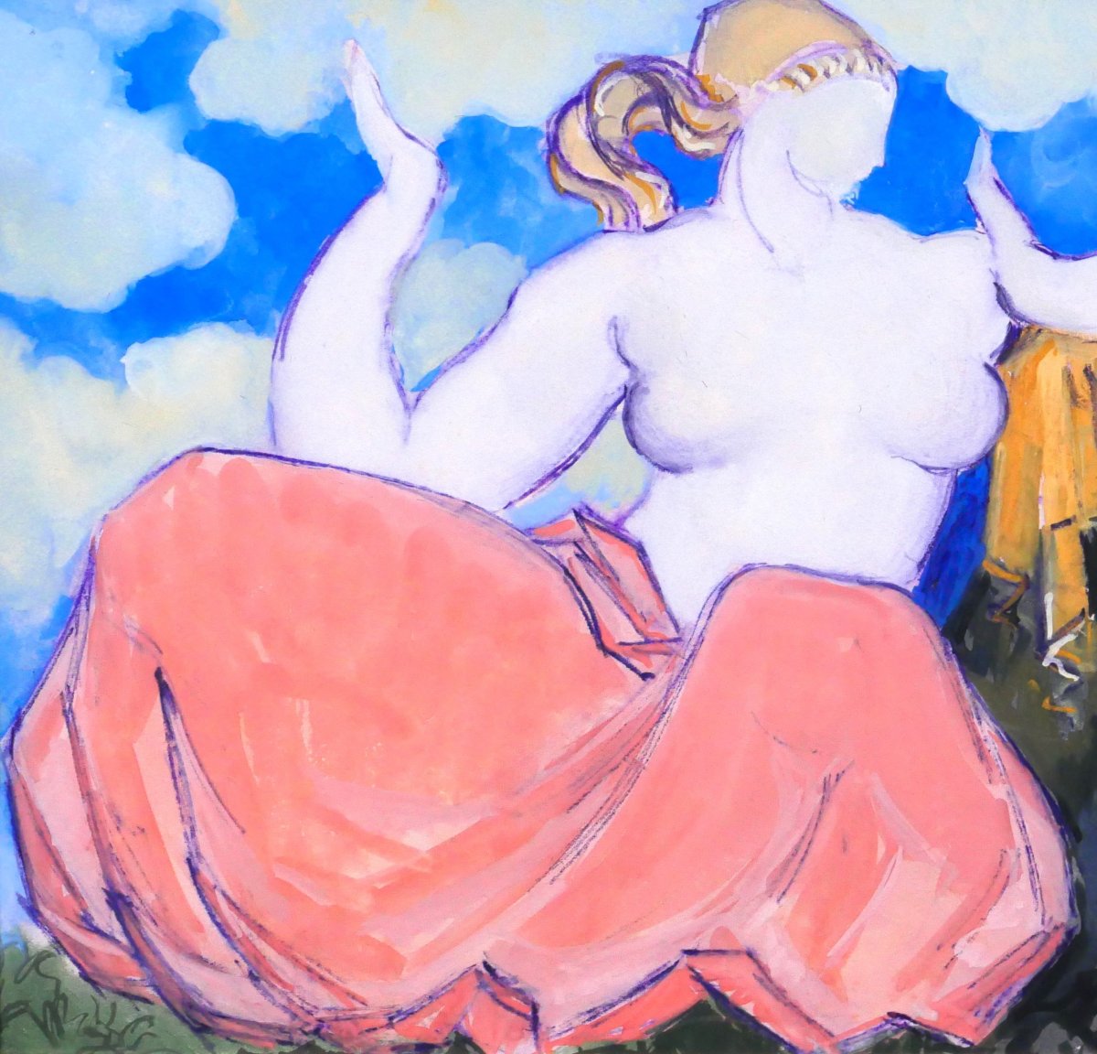 Robert Barillot 1921-2001 Nude Woman, Drawing, Circa 1940-50 Valenciennes Nord Painting Sculpture-photo-3