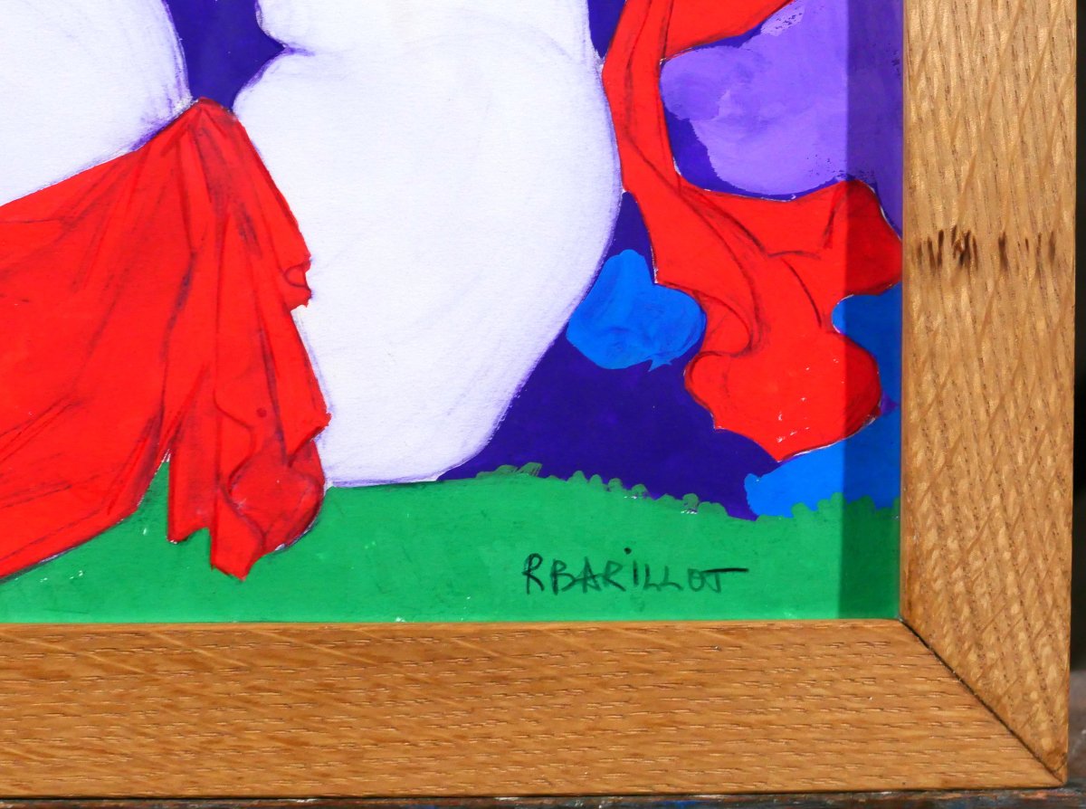 Robert BARILLOT 1921-2001 Femme nue, dessin, vers 1940-50 Valenciennes Nord tableau sculpture-photo-1