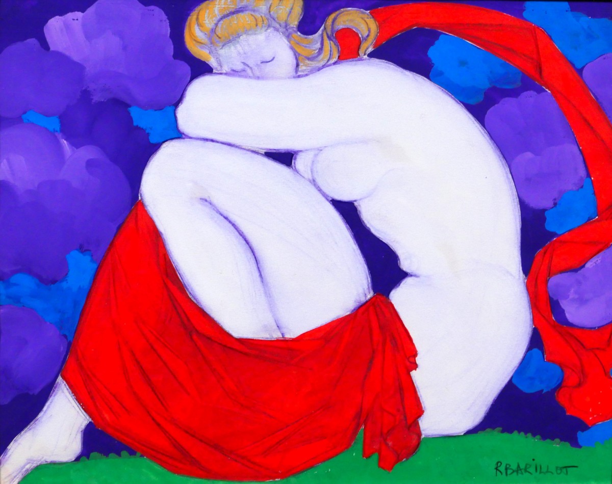 Robert BARILLOT 1921-2001 Femme nue, dessin, vers 1940-50 Valenciennes Nord tableau sculpture