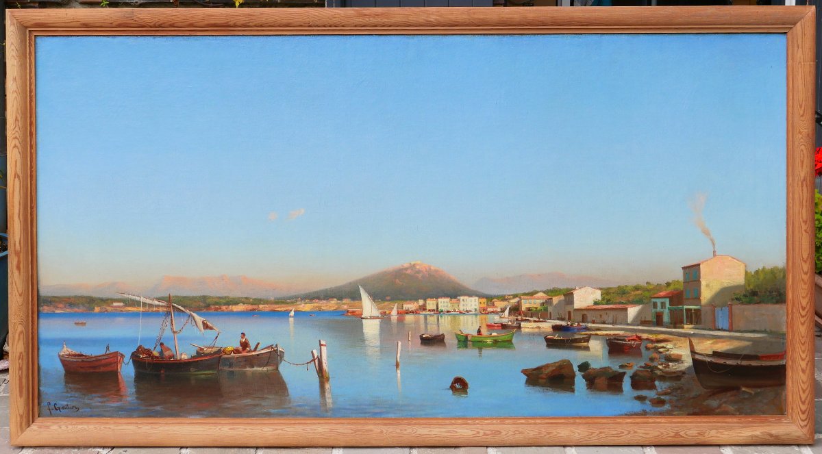 François Gautier 1842-1917 Six-Fours-les-plages, paysage, tableau, vers 1890-1900 Toulon-photo-2