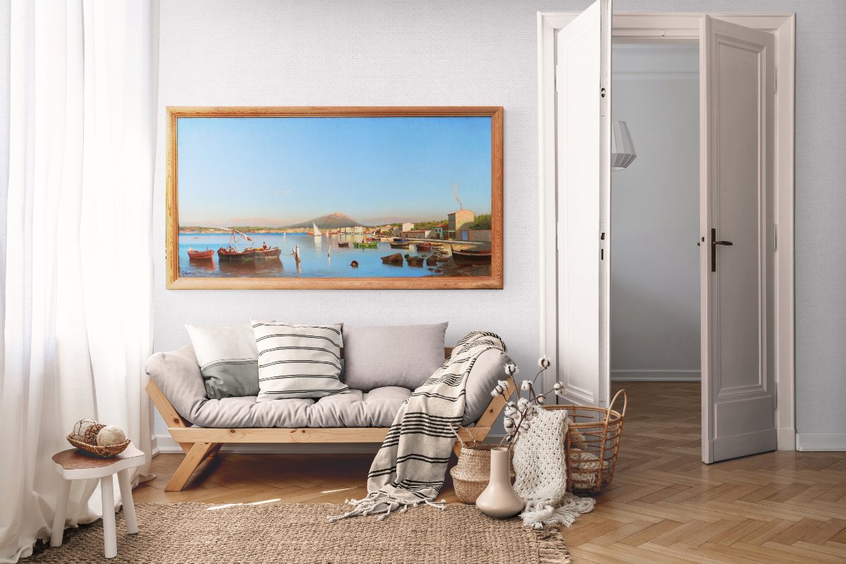 François Gautier 1842-1917 Six-Fours-les-plages, paysage, tableau, vers 1890-1900 Toulon-photo-3