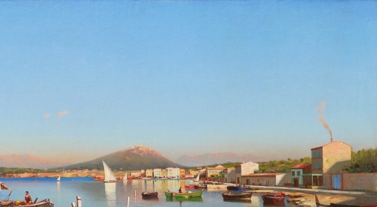 François Gautier 1842-1917 Six-Fours-les-plages, paysage, tableau, vers 1890-1900 Toulon-photo-3