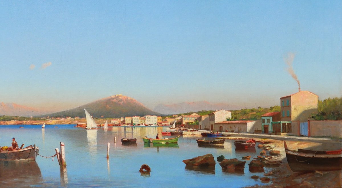 François Gautier 1842-1917 Six-Fours-les-plages, paysage, tableau, vers 1890-1900 Toulon-photo-4