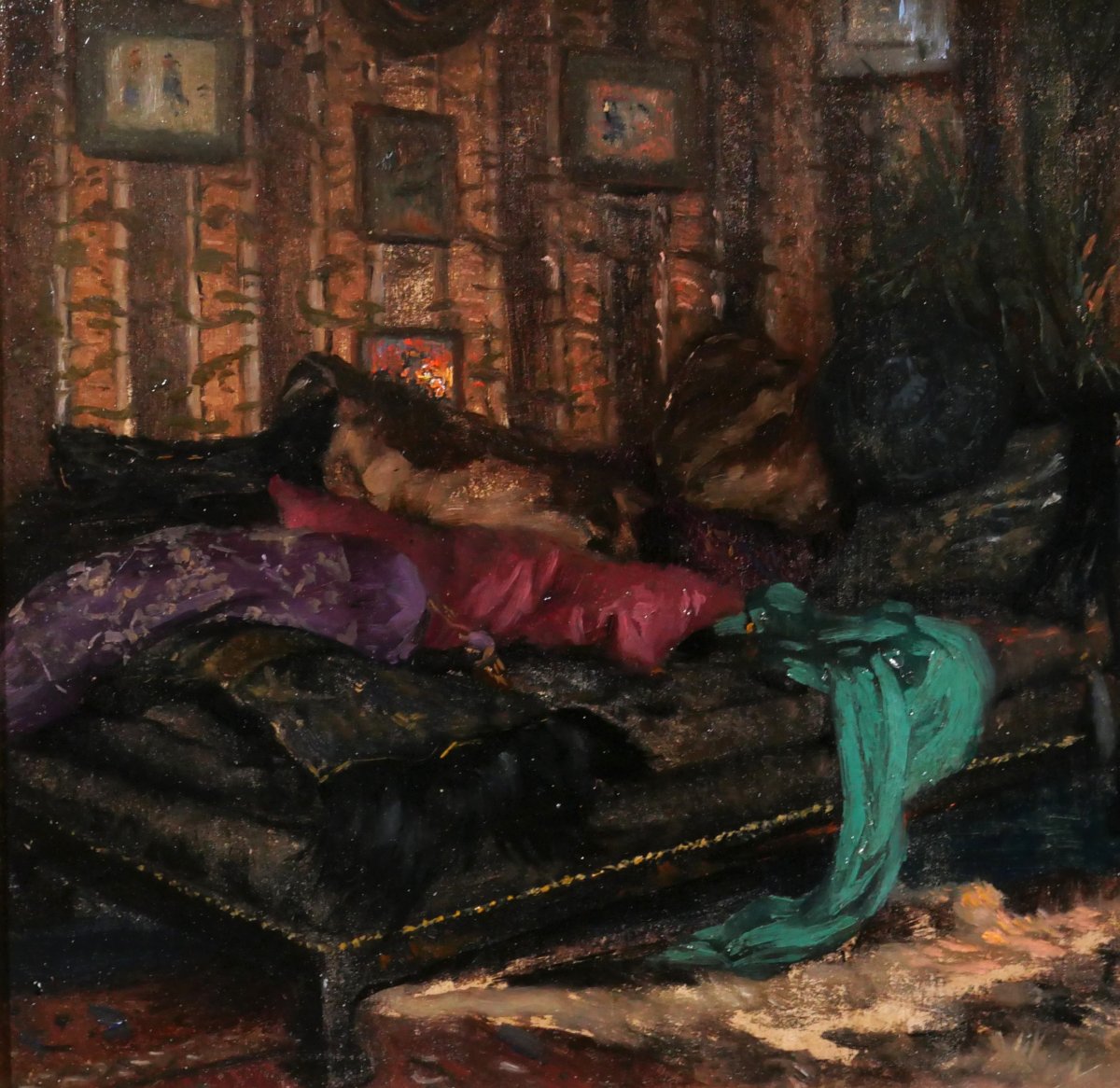 Léonce De Joncières 1871-1952 The Unmade Bed, Bedroom In Intimacy, Painting 1923 Interior-photo-3