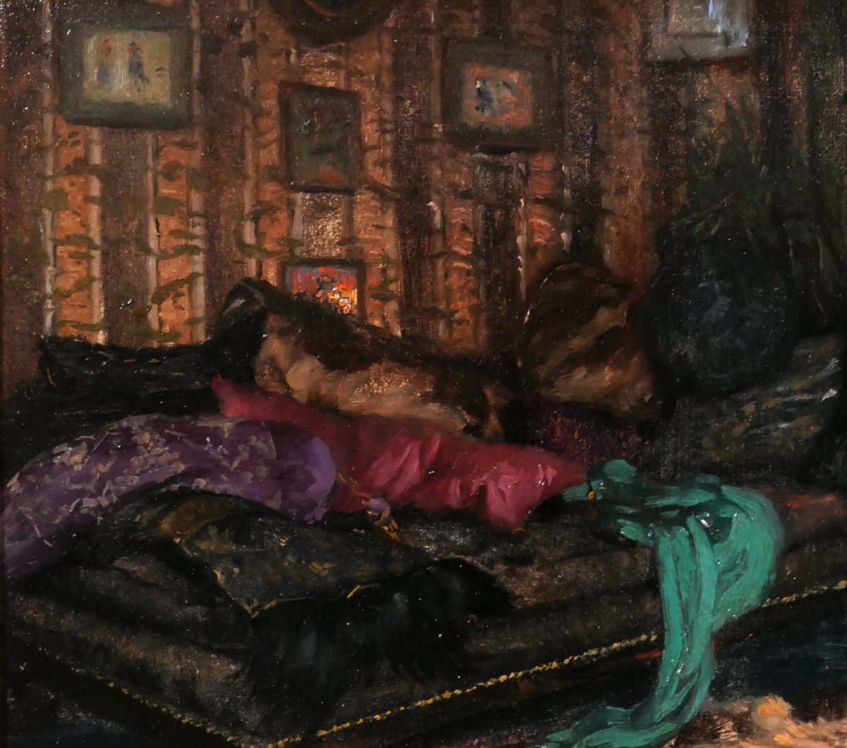 Léonce De Joncières 1871-1952 The Unmade Bed, Bedroom In Intimacy, Painting 1923 Interior-photo-1