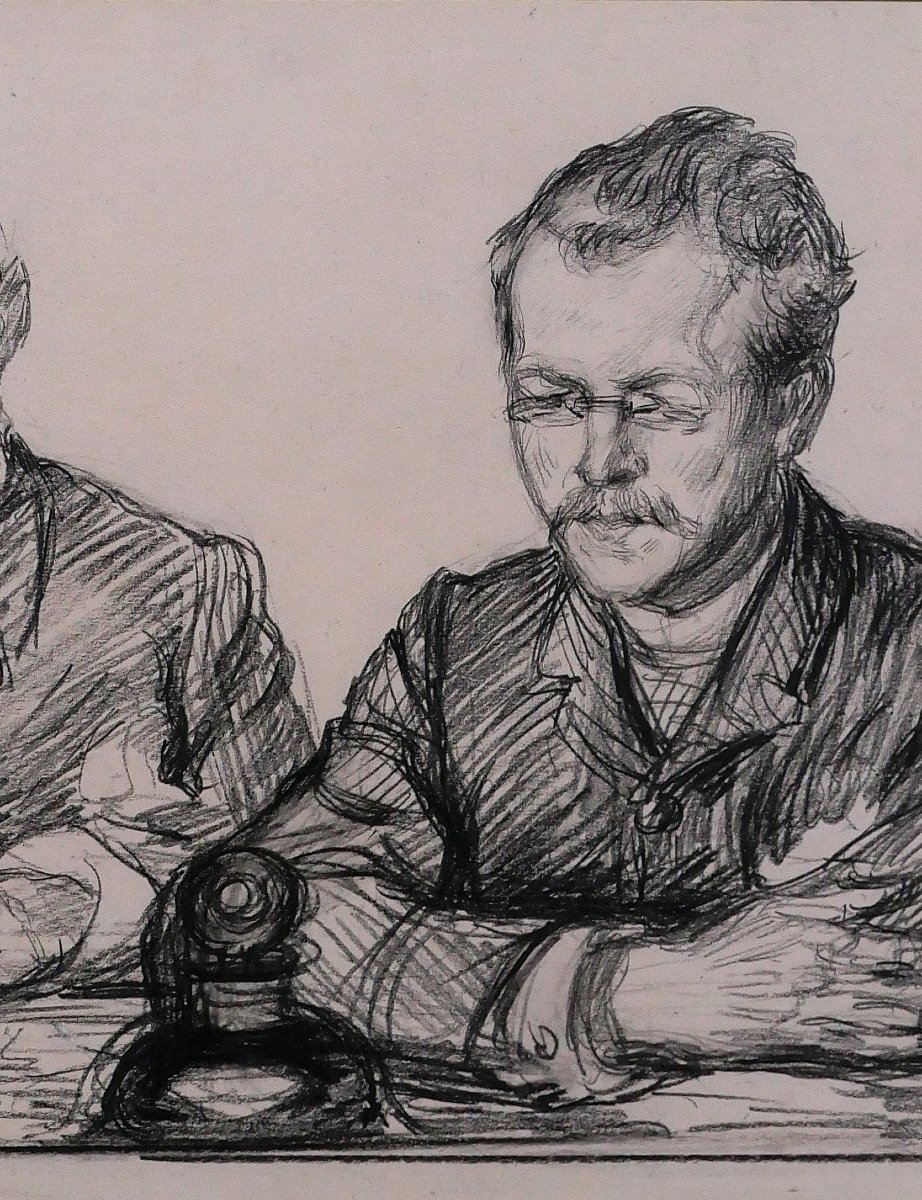 Paul Renouard 1845-1924 Portraits Of Men, United States Congress In Washington, Drawing And Painting-photo-3