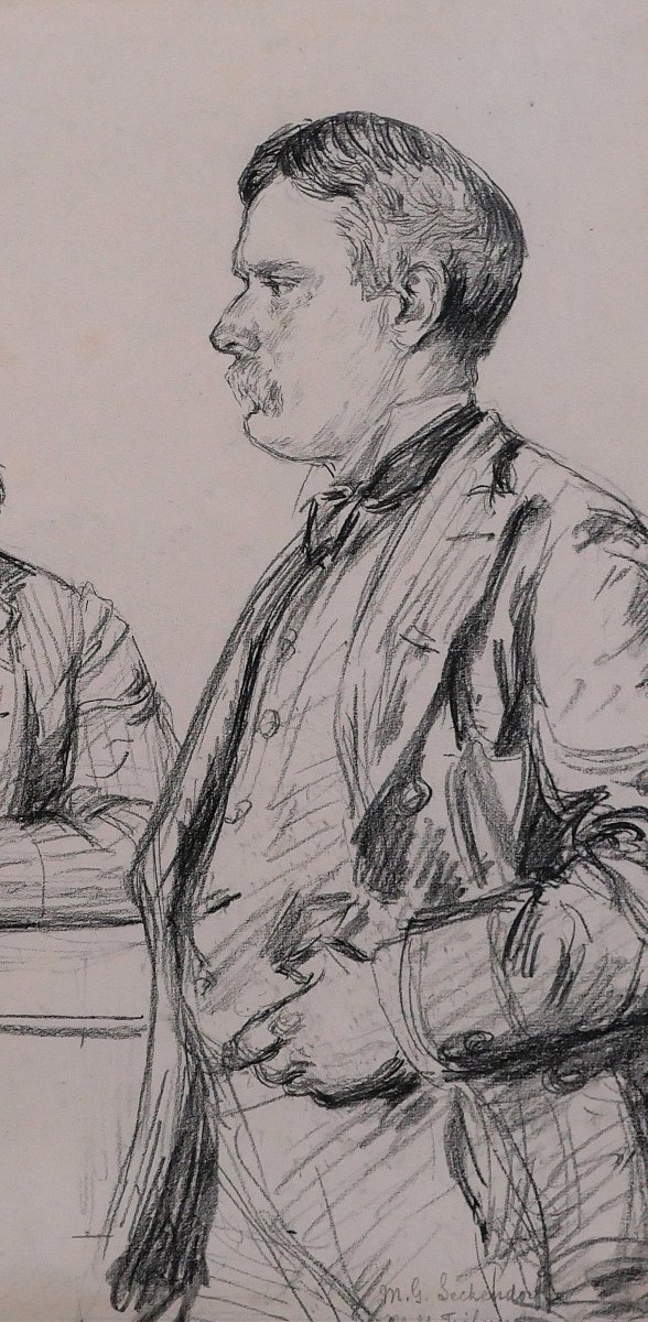 Paul Renouard 1845-1924 Portraits Of Men, United States Congress In Washington, Drawing And Painting-photo-6