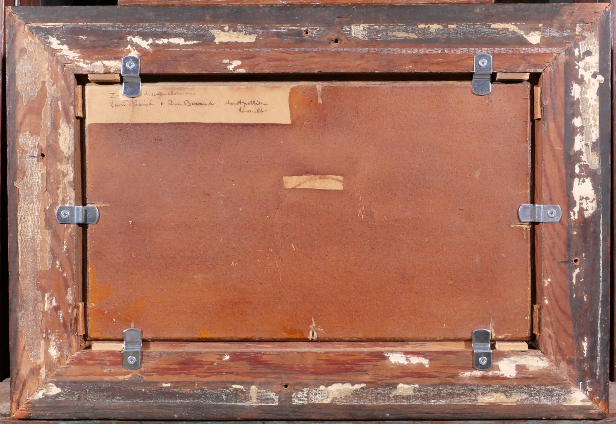 Henri Bésiné 1899-1976 Maguelone, Hérault, Sunset Landscape, Circa 1930 Montpellier-photo-6