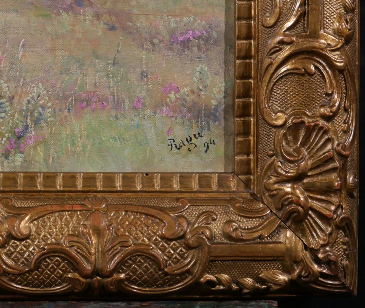 Edouard Auguste Ragu 1847-1923 Sologne Landscape With Heather, Painting 1894 Loir-et-cher-photo-5